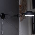 Portland zidna svjetiljka, podesiva u 2 smjera, crna
