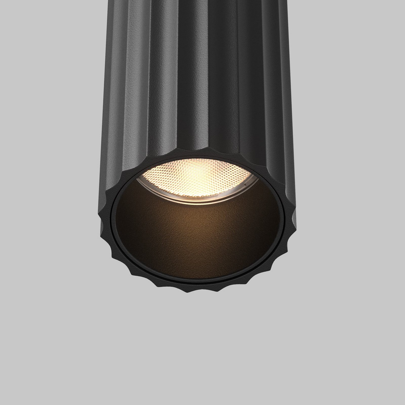 Calipso LED wall light, black, height 49 cm, metal, 4-bulb.