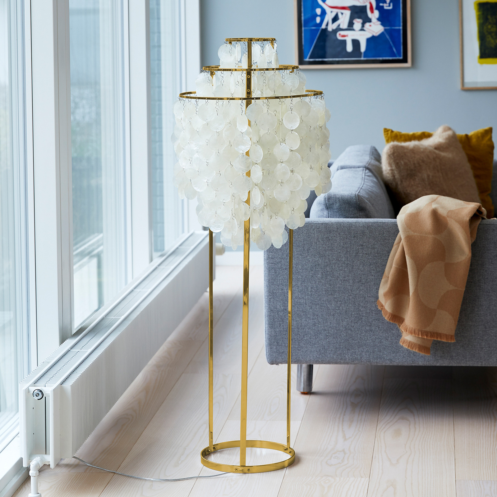 Fun 1 STM Golvlampa Brass - Verpan