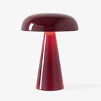 &Tradition Lampă de masă reîncărcabilă cu LED Como SC53, roșu-maroniu