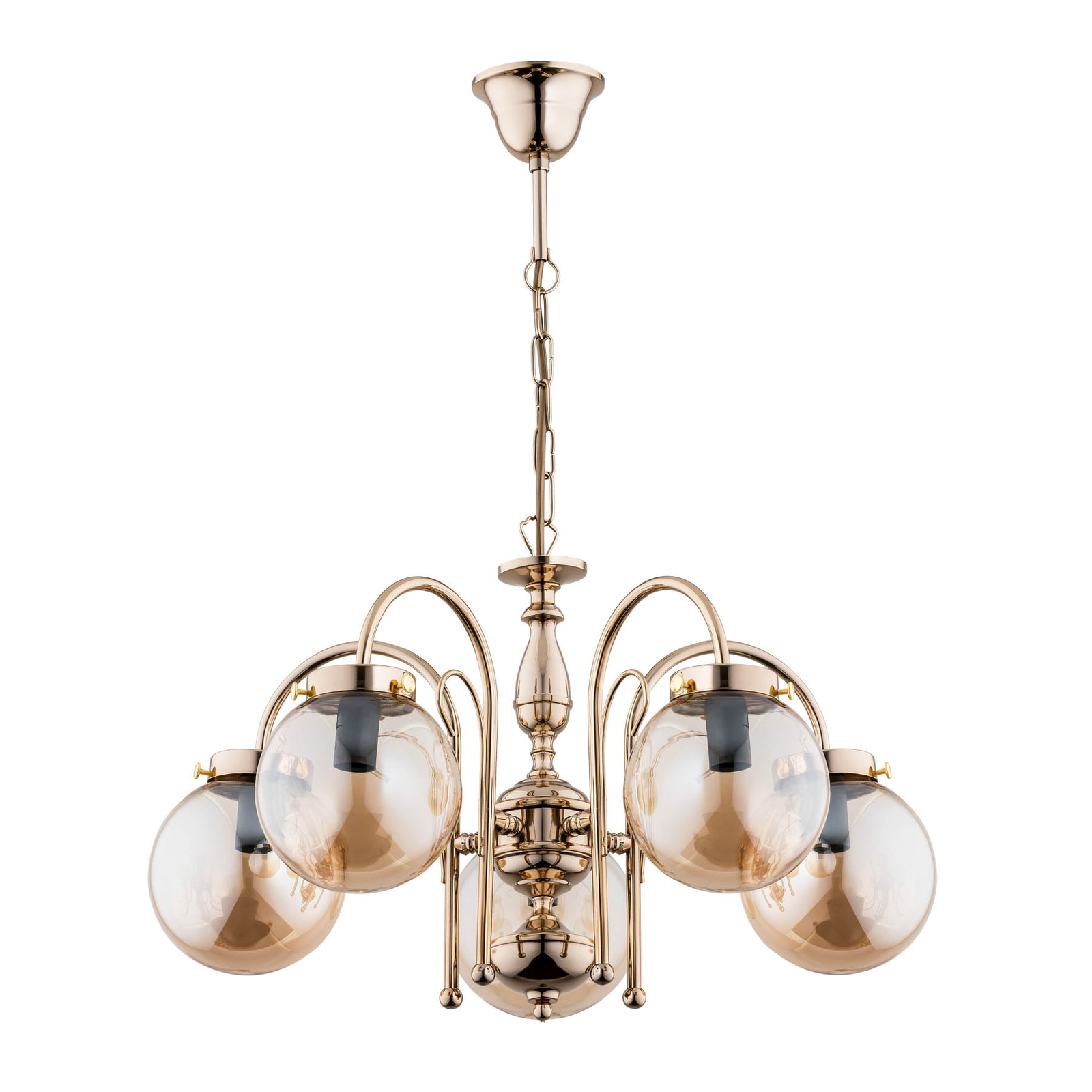 Lampadario Hector, oro, 5 luci