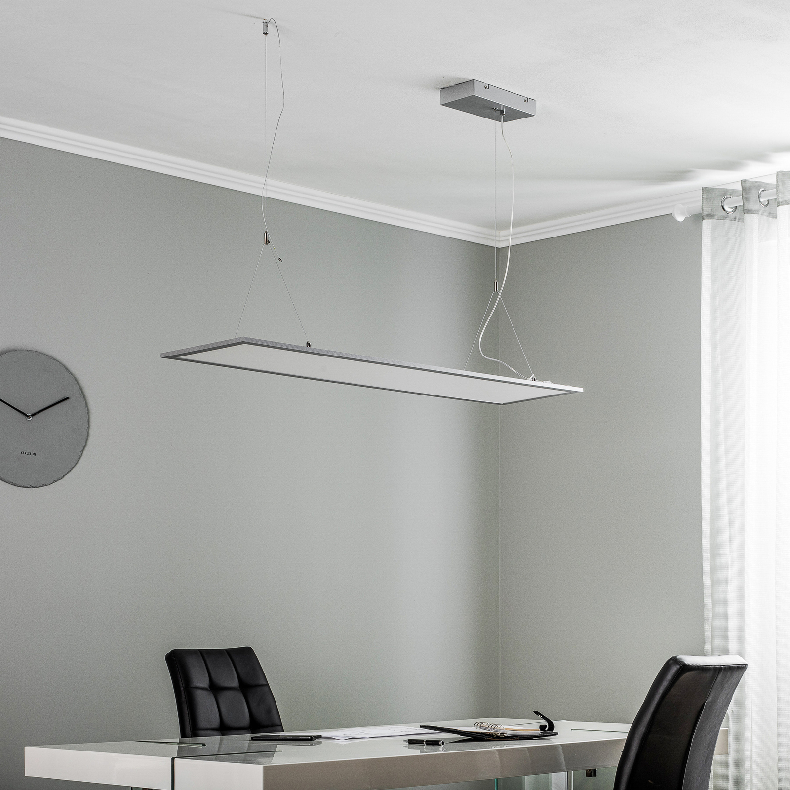 Lindby Luram LED hanging light, rectangular