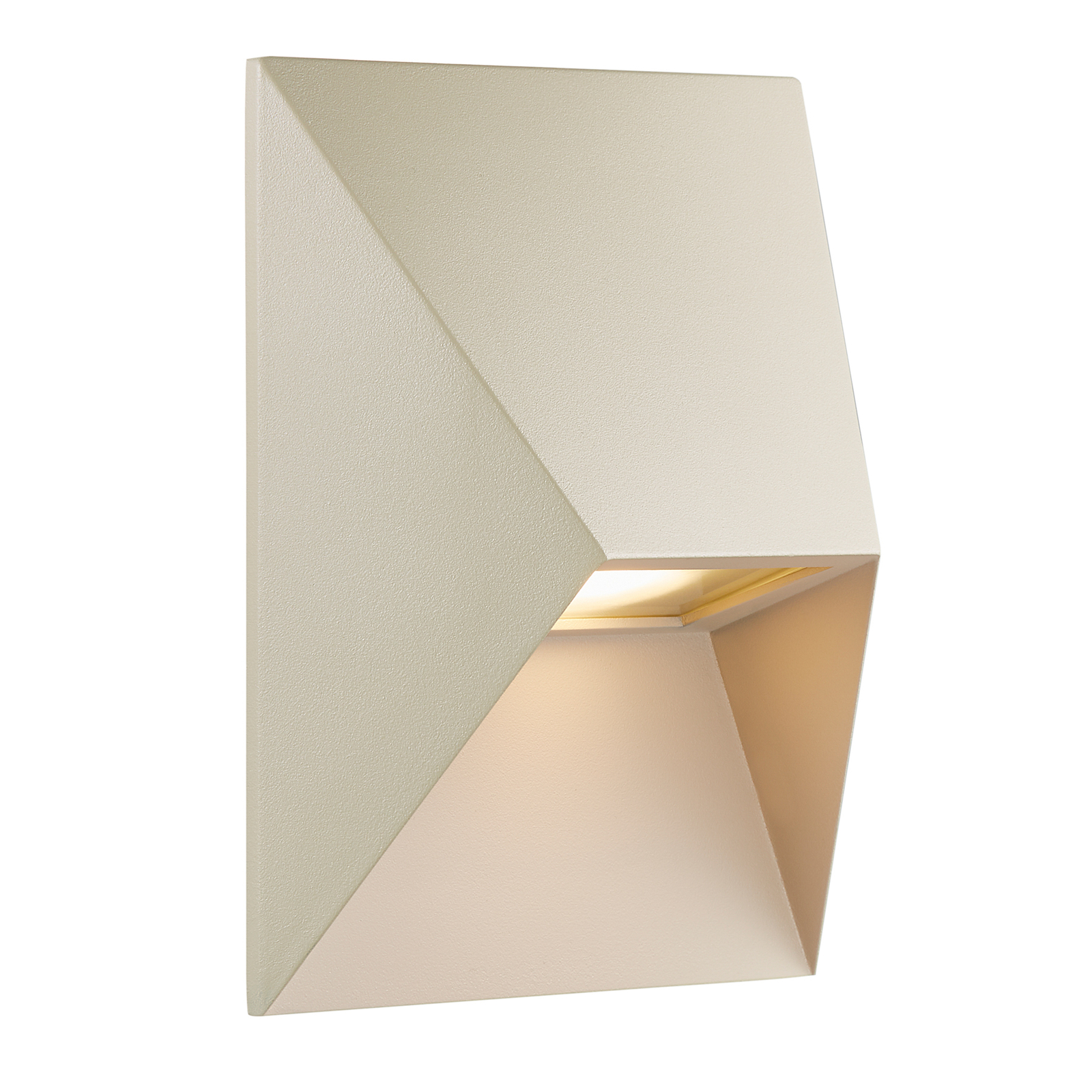 Utomhusvägglampa Pontio 15 kantig, bredd 15 cm