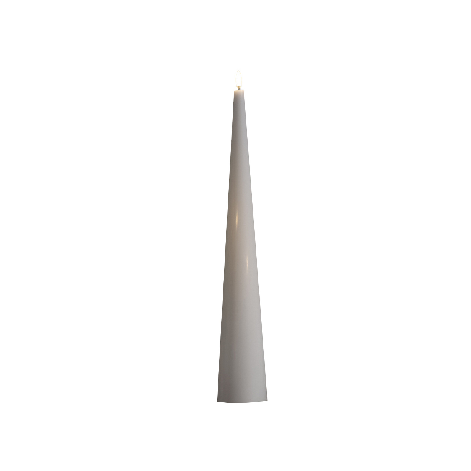 CONE LED-kaars, wit, hoogte 50 cm, glad - Uyuni Lighting