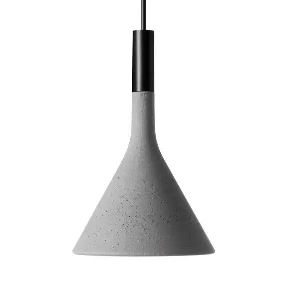 Lampenwelt Foscarini Aplomb Mini Hängeleuchte aus Beton, grau