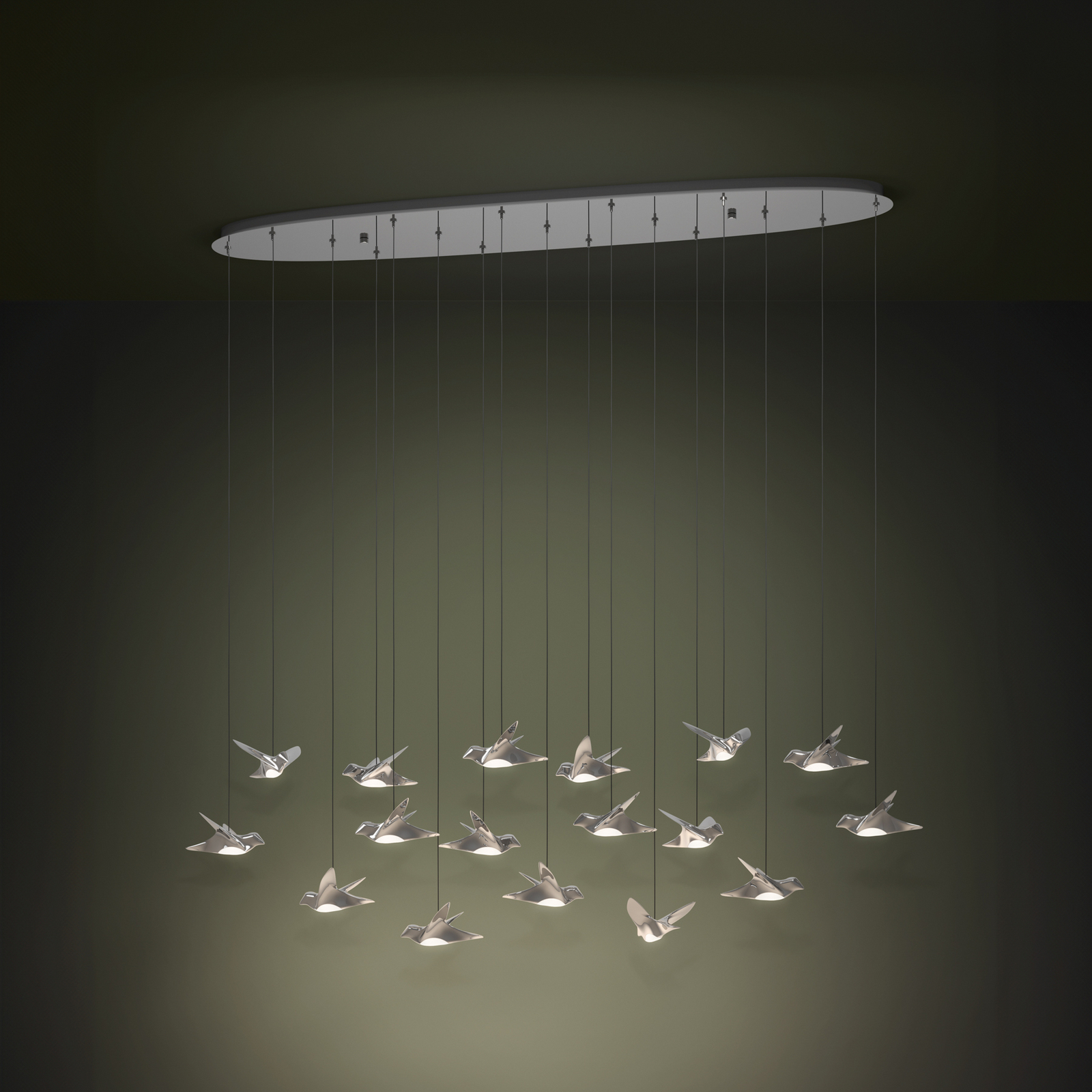 EGLO Stars Of Light LED висяща лампа Paratebueno хром 17-fl. EGLO Stars Of Light LED висяща лампа Paratebueno хром 17-fl.