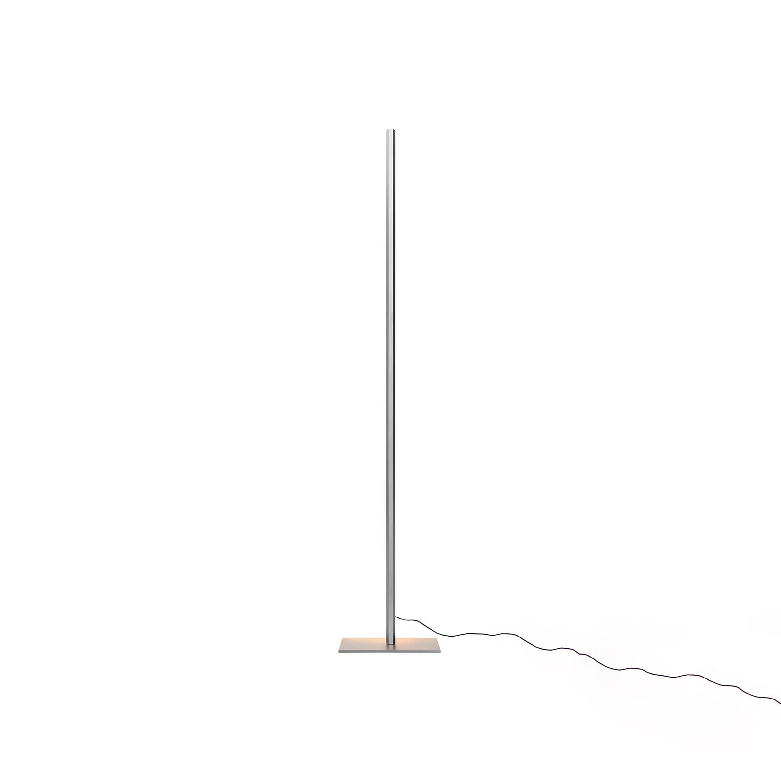Levně LED stojací lampa Lineal, výška 180 cm, nikl matný