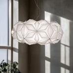 Pendellampe C'EST LA VIE, weiß/Kabel transparent, Ø 53 cm