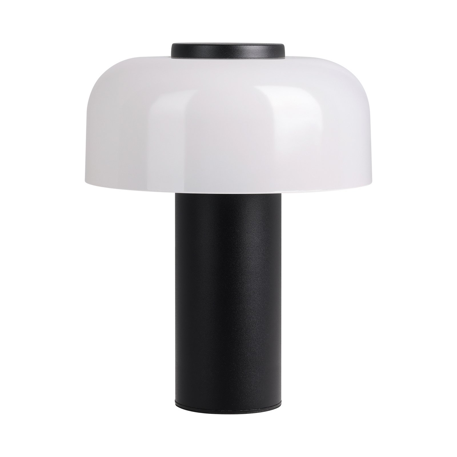 Lampe à poser LED rechargeable Ponente, Ø 16 cm, noir/blanc, CCT