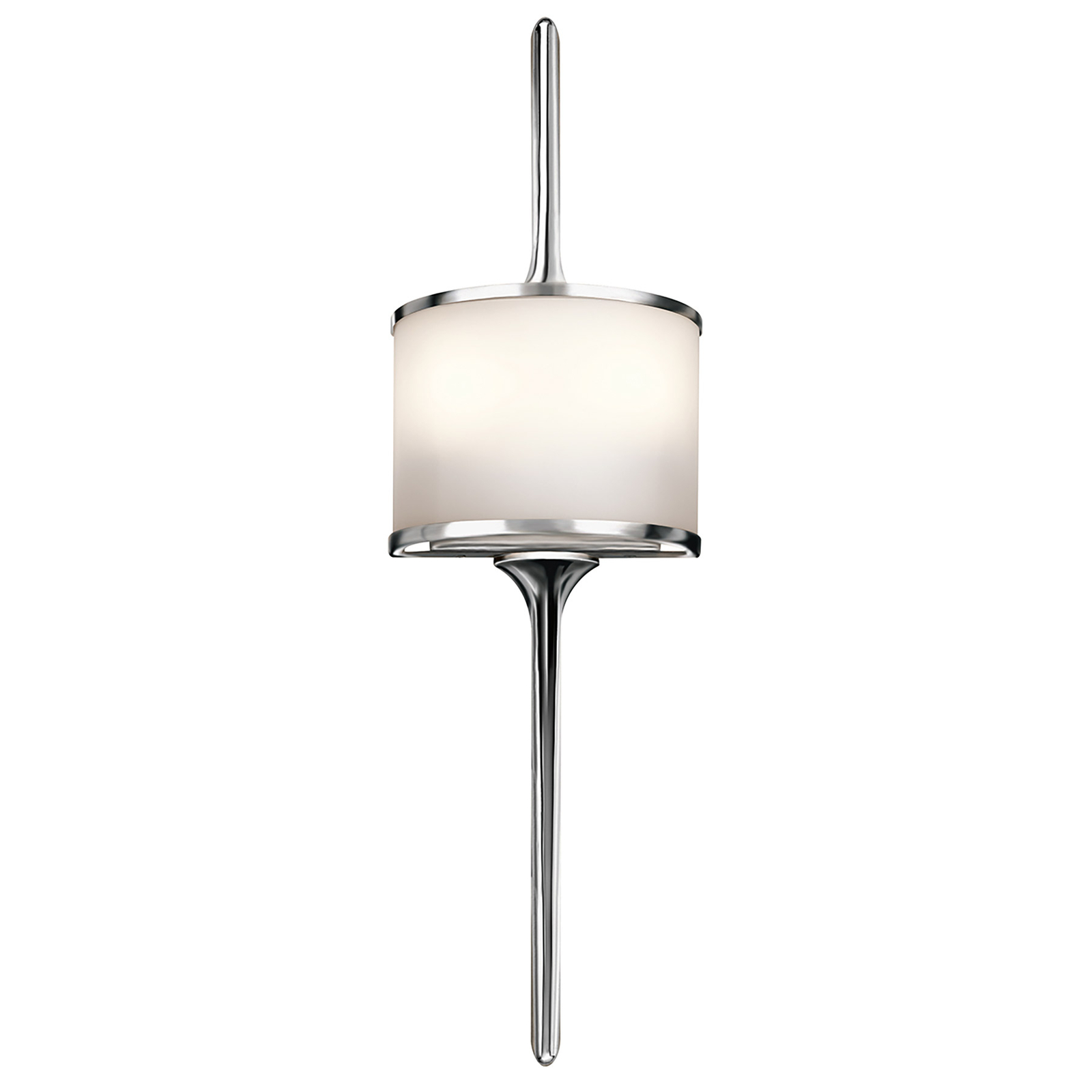 LED-Wandlampe Mona IP44 Höhe 55,9cm chrom poliert