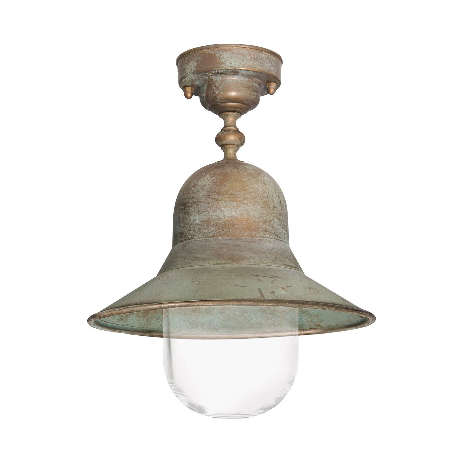 Außendeckenlampe Campanula 2095, Messing antik, Ø 29 cm IP44
