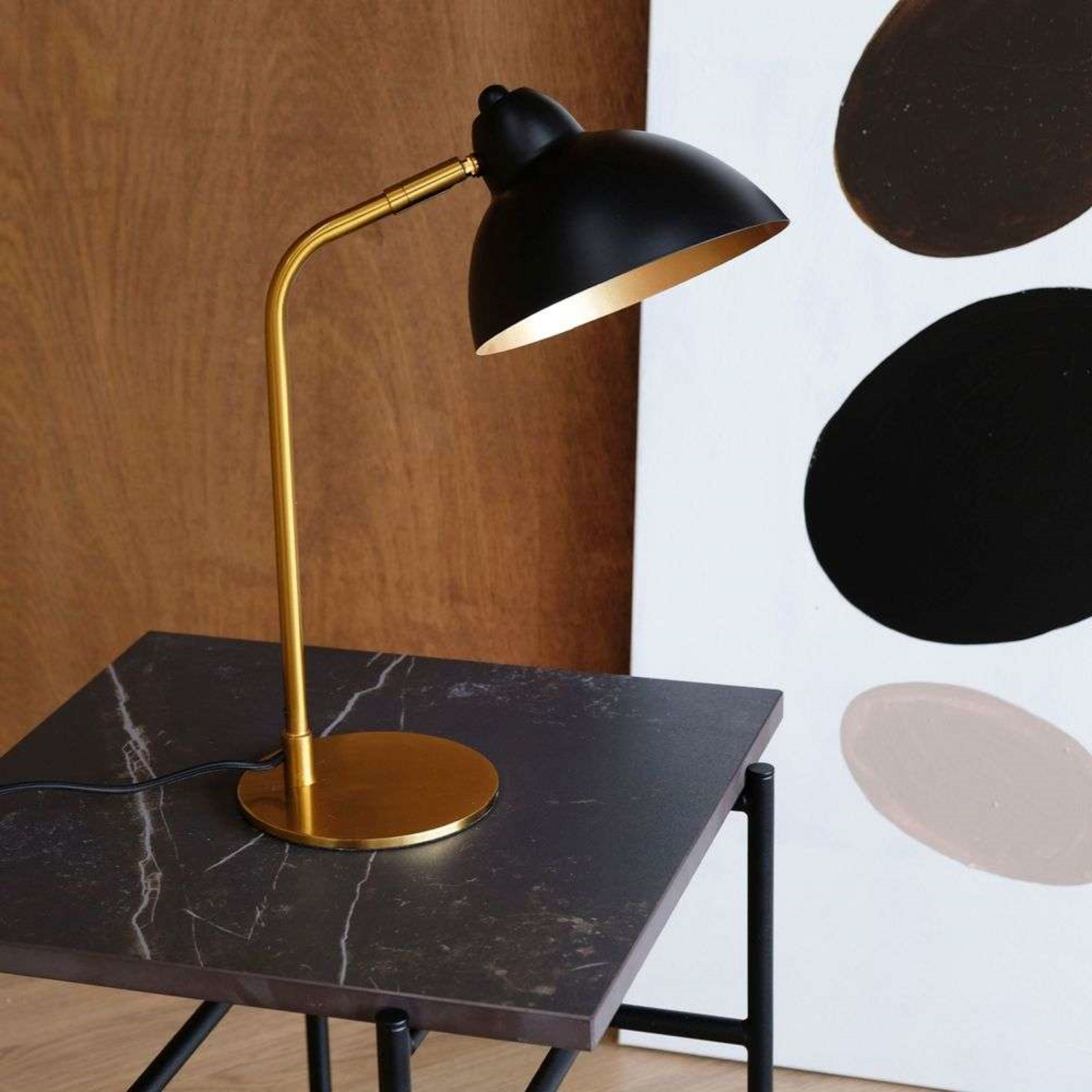 Futura Candeeiro de Mesa Small Black/Brass - DybergLarsen