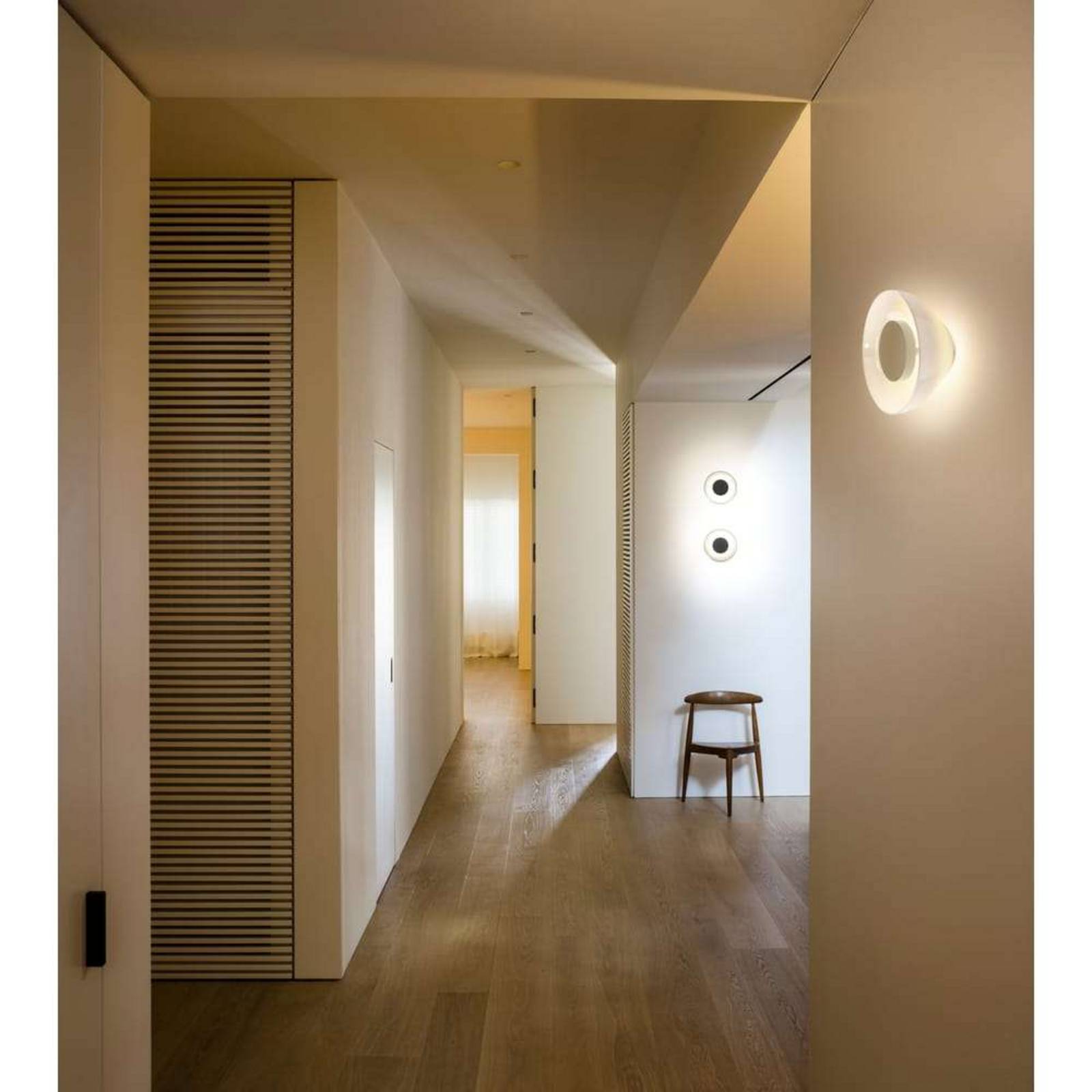 Kinkiet LED MARSET Aura, Ø 18 cm, włącznik/wyłącznik, półprzezroczysty