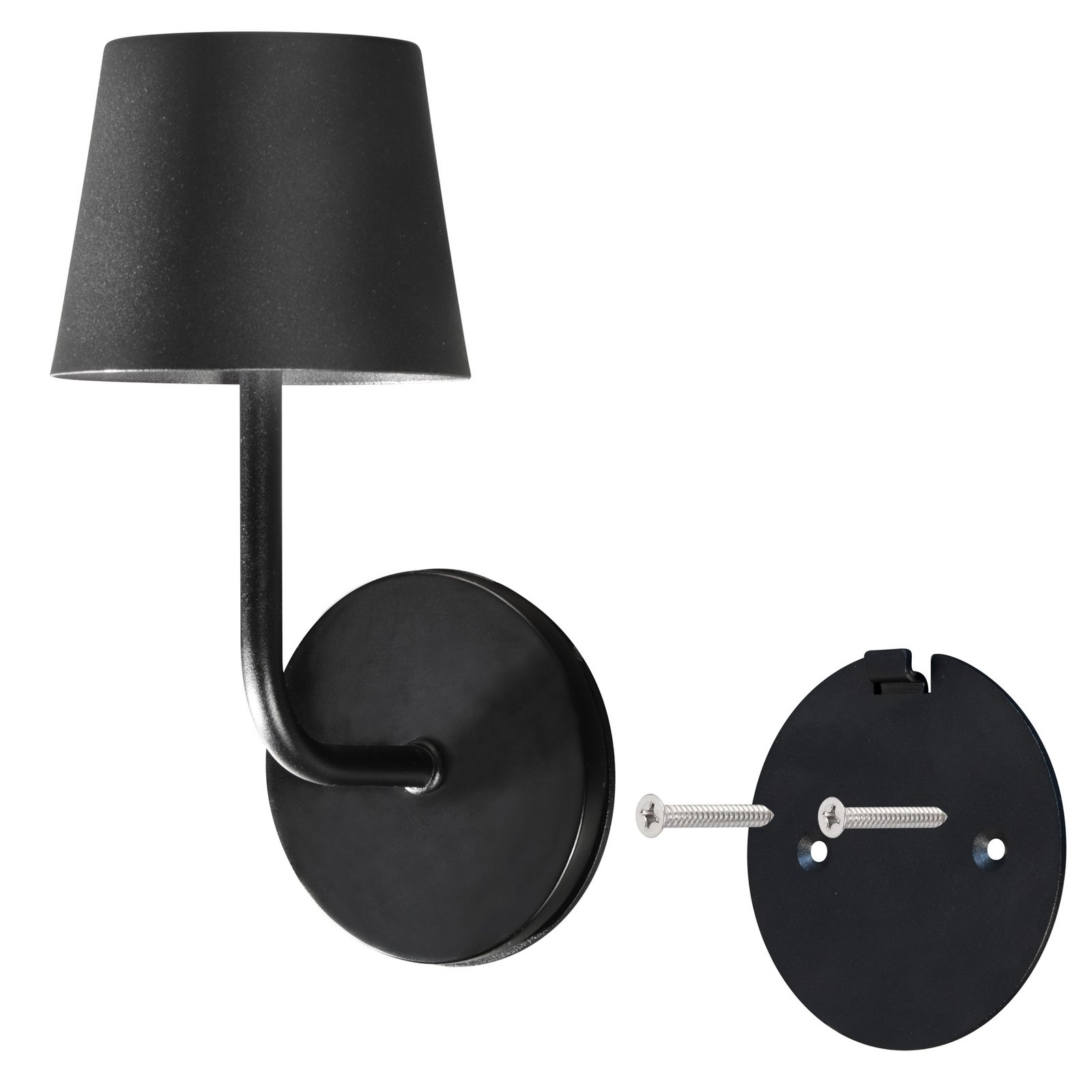 LED-akkukäyttöinen LED-seinävalaisin Magnetic, musta, CCT, IP54, himmennettävä LED-akkukäyttöinen LED-seinävalaisin Magnetic, musta, CCT, IP54, himmennettävä