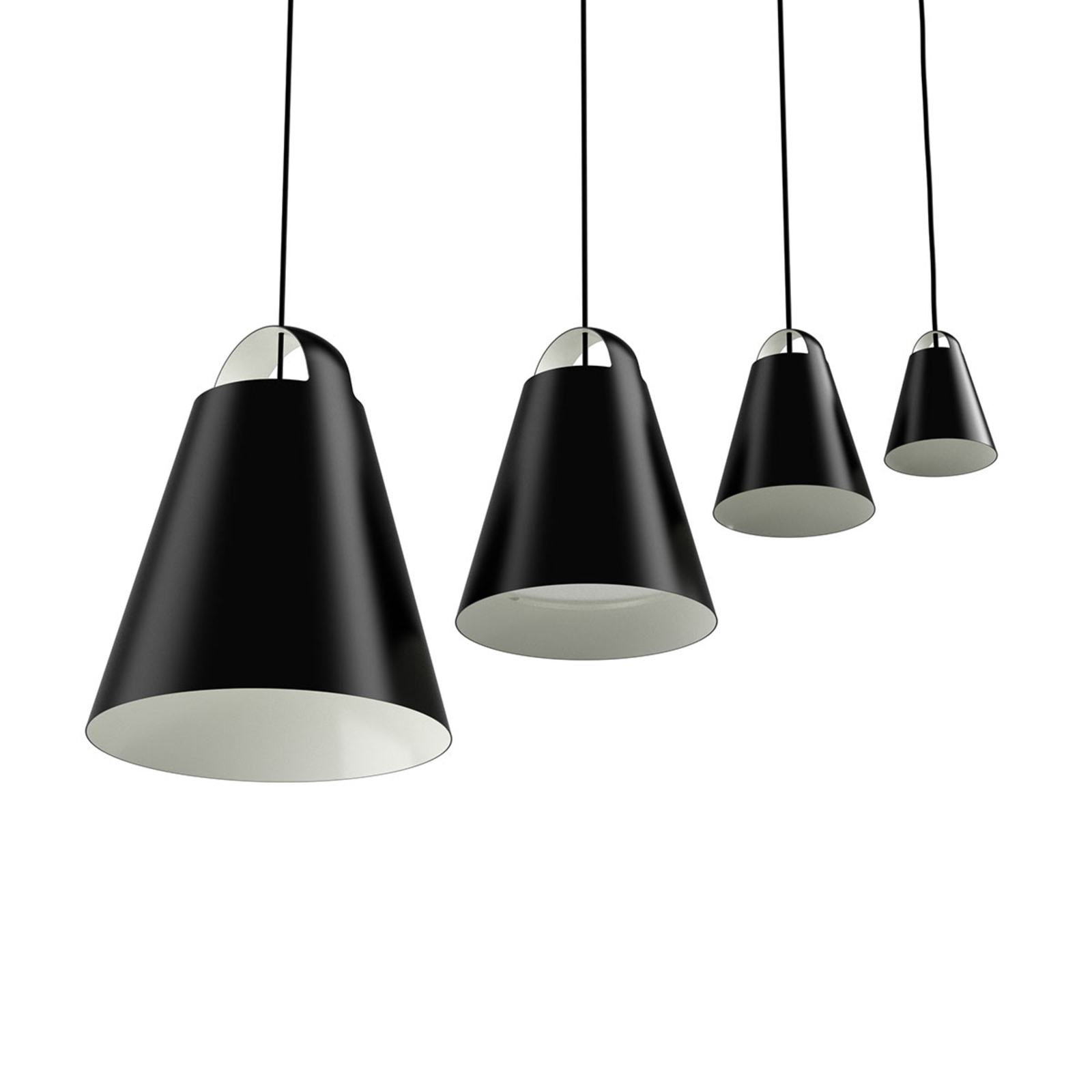 Висяща лампа Above на Louis Poulsen, черна, 55 cm