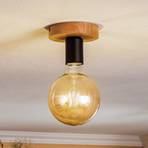 Envostar Esan ceiling light beech wood 1-bulb