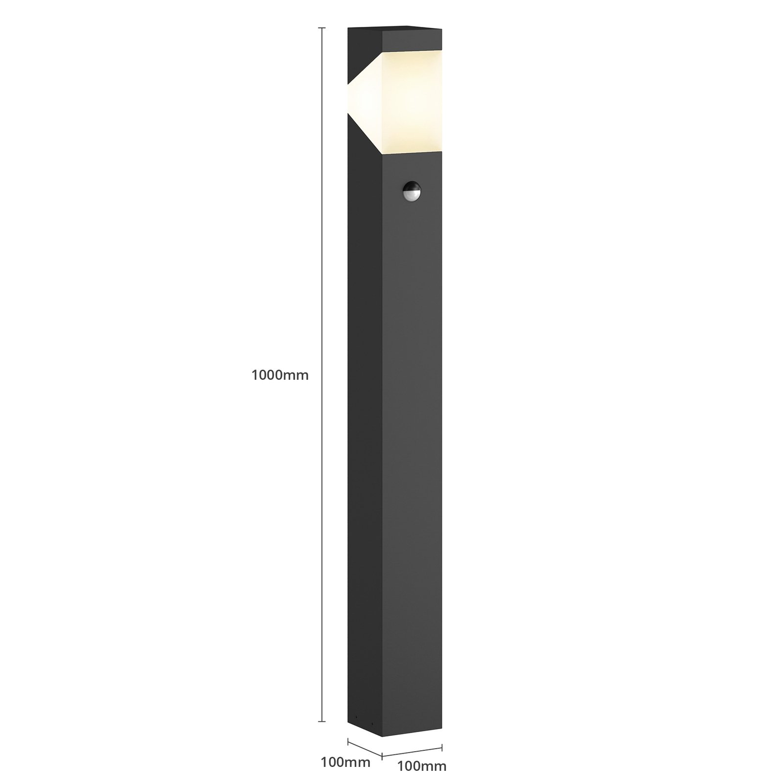 Kiran Candeeiro de Jardim Exterior com Sensor H100 Graphite - Lucande