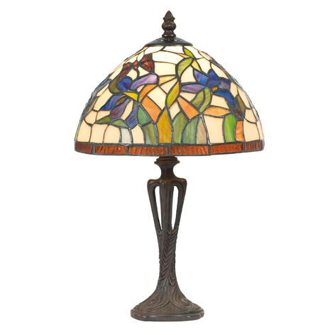 Tischleuchte Elanda im Tiffany-Stil, 40 cm