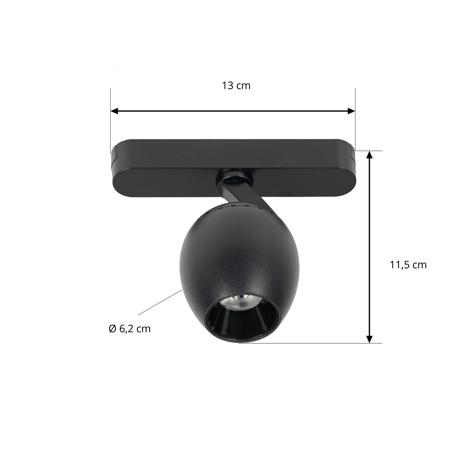 Lindby LED spot 48 V Lumaro, black, Ø 6.2 cm, dimmable