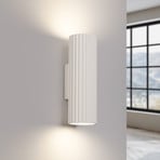Wandleuchte Karbon, beige, Höhe 20 cm, Aluminium, 2-flg.