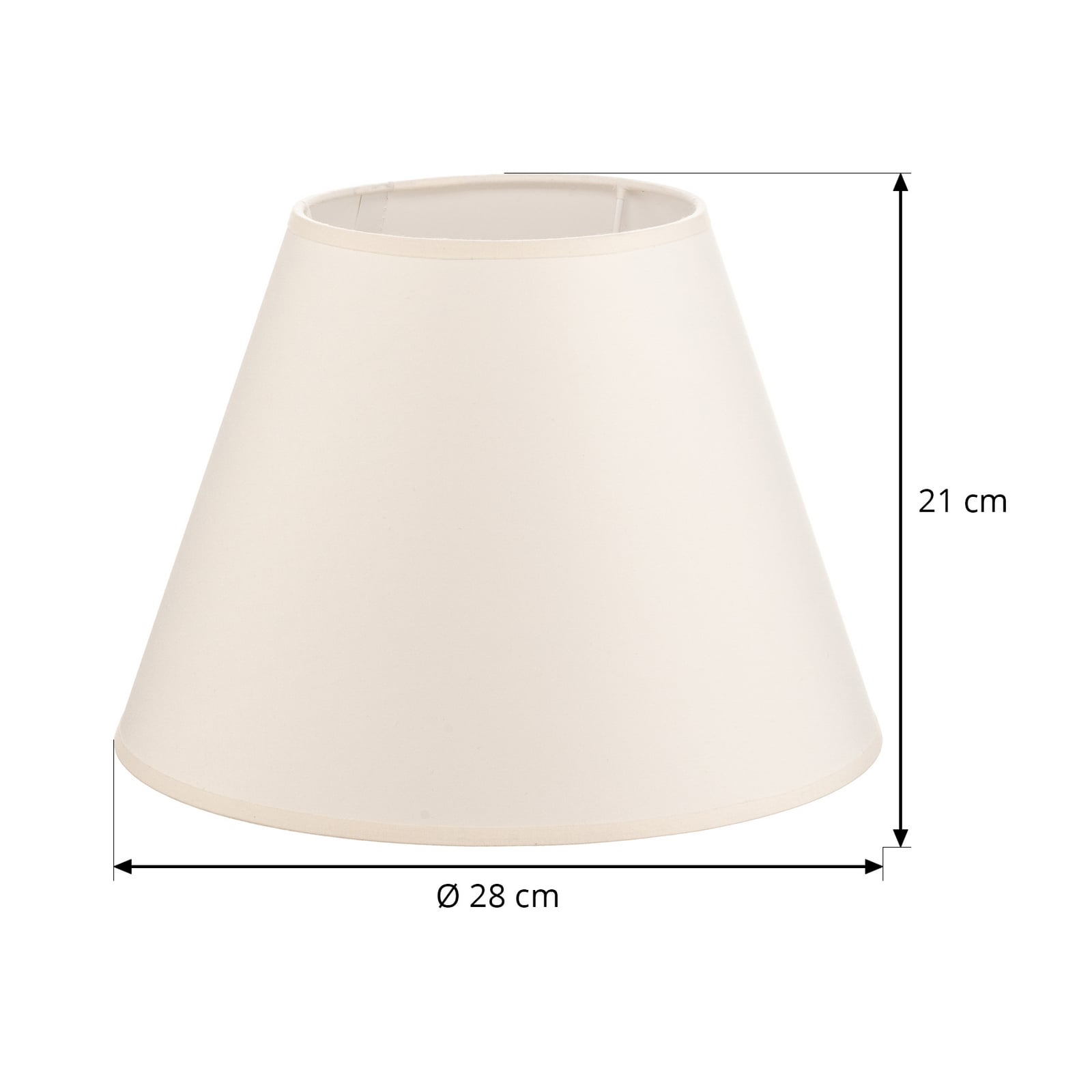 Klosz Sofia, wysokość 21 cm, ecru/biały Klosz Sofia, wysokość 21 cm, ecru/biały