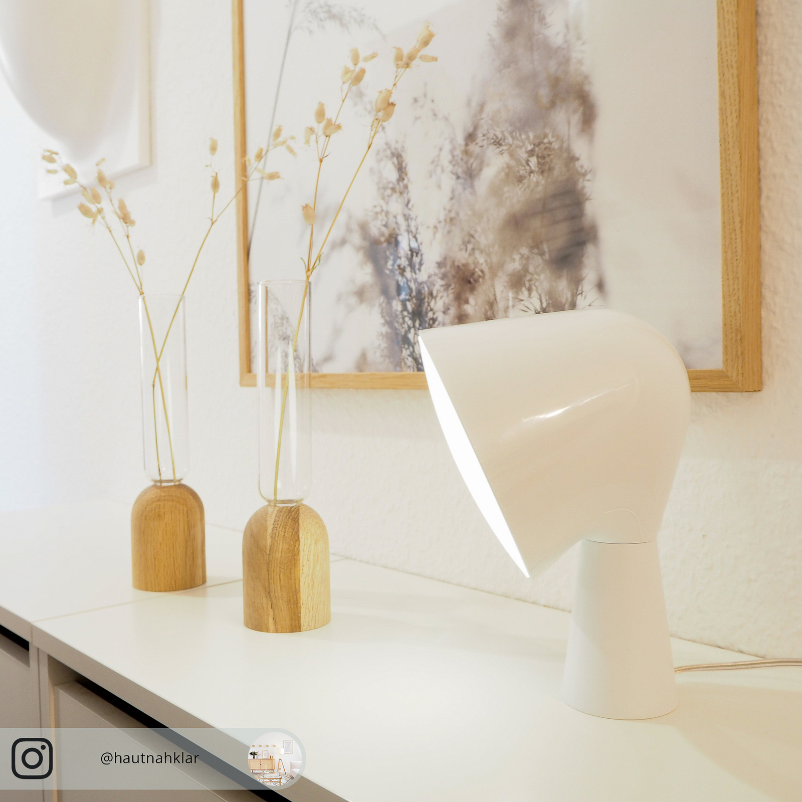 Foscarini Binic designerska lampa stołowa, biała