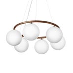 Miira 6 Circular lysekrone, Ø 80 cm, bronse/opal - Nuura
