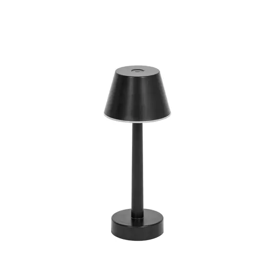 Lampenwelt Lindby LED-Akku-Leuchte Gaja, schwarz, USB, IP44, RGBW, dim