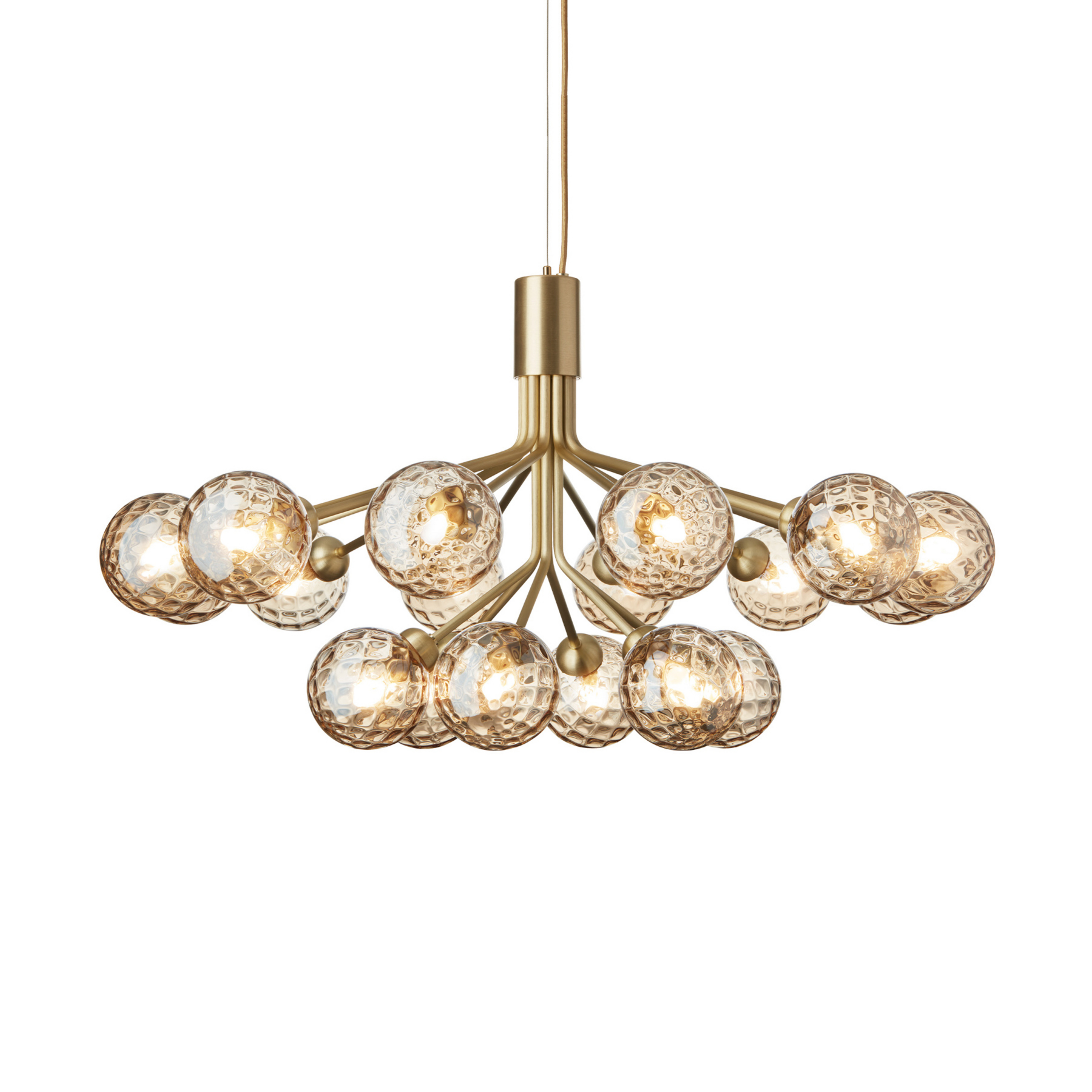 Apiales 18 lustre, latão/ouro, 18 lâmpadas - Nuura