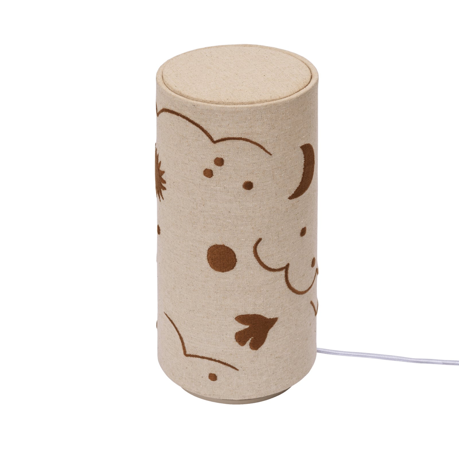 Skye LED-bordlampe, naturfarget lin Høyde 27 cm - ferm LIVING