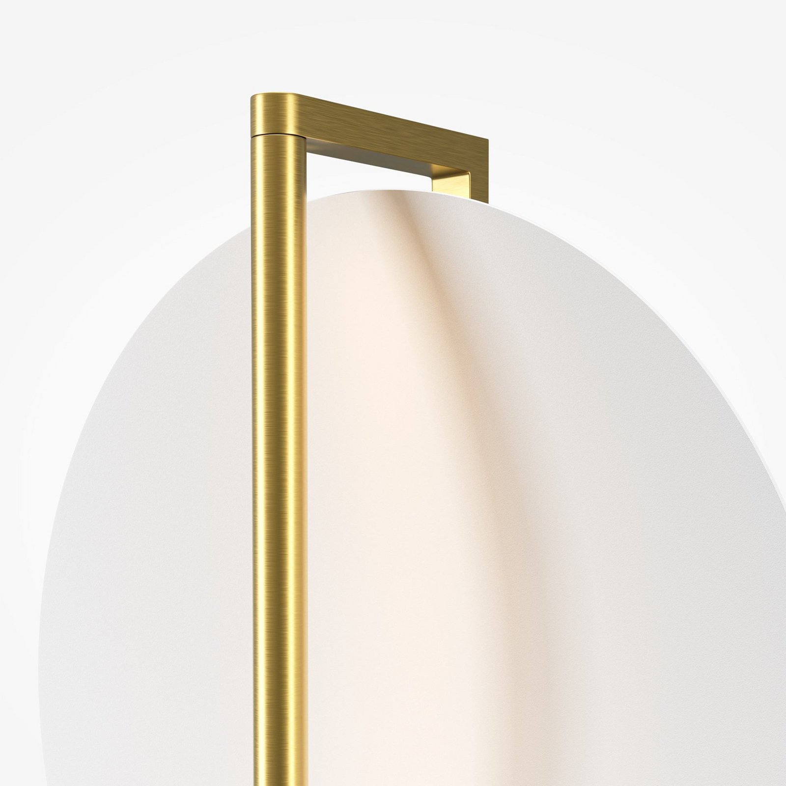 Maytoni LED-vägglampa Mira, guld/vit, höjd 30 cm, metall