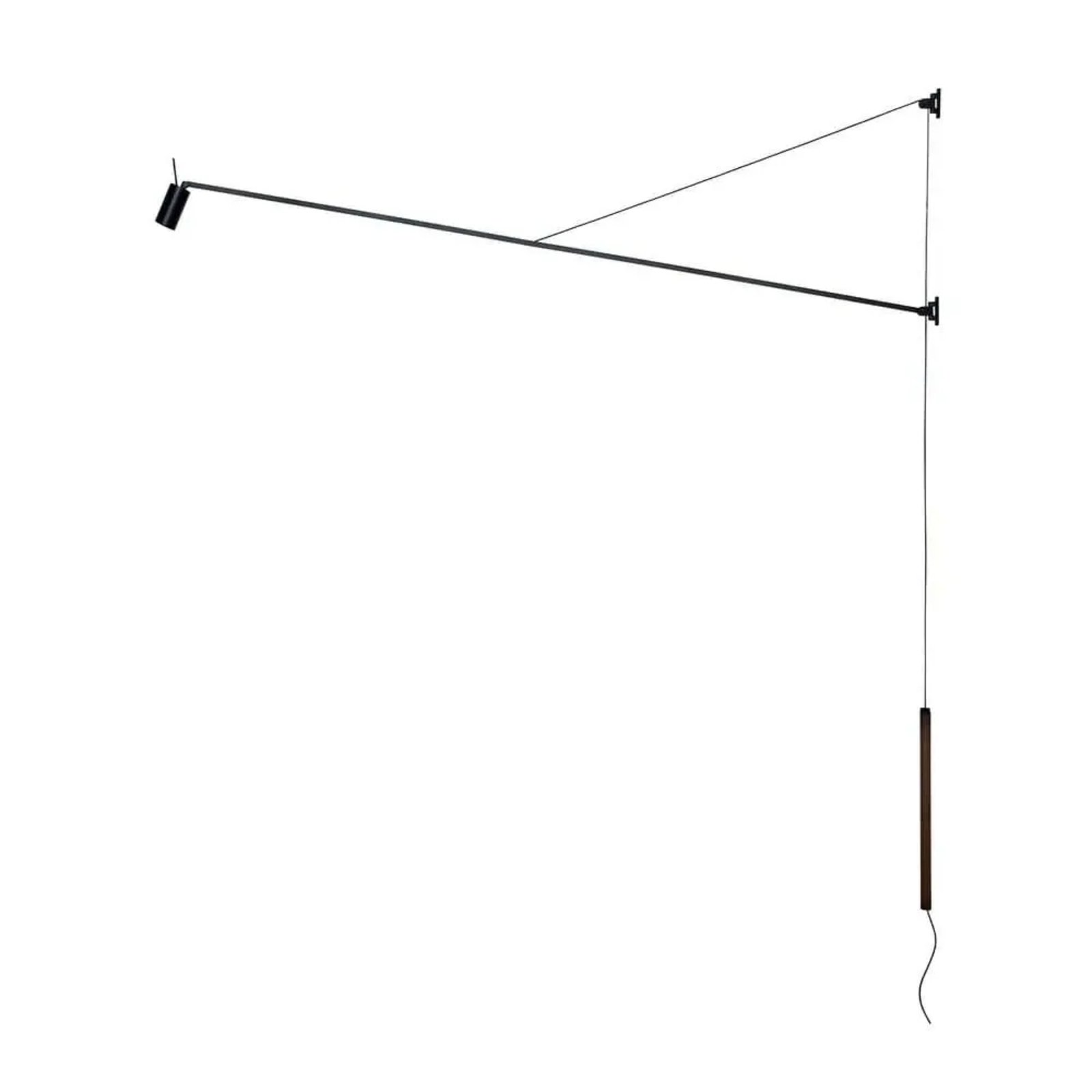 Swan Aplique de Pared 2700K Matt Black - Nemo Lighting