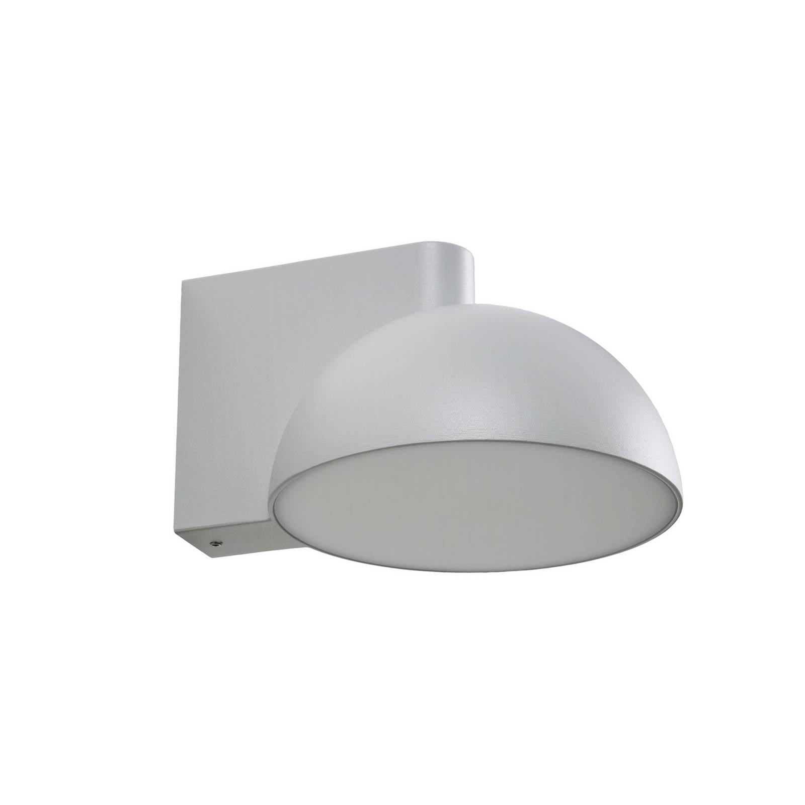 Lucande LED-Außenwandleuchte Velira, hellgrau, Metall, IP54