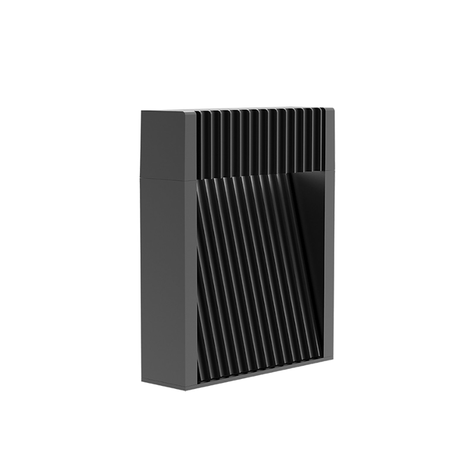 LED outdoor wall light E353, graphite-coloured, aluminium, 3,000 K