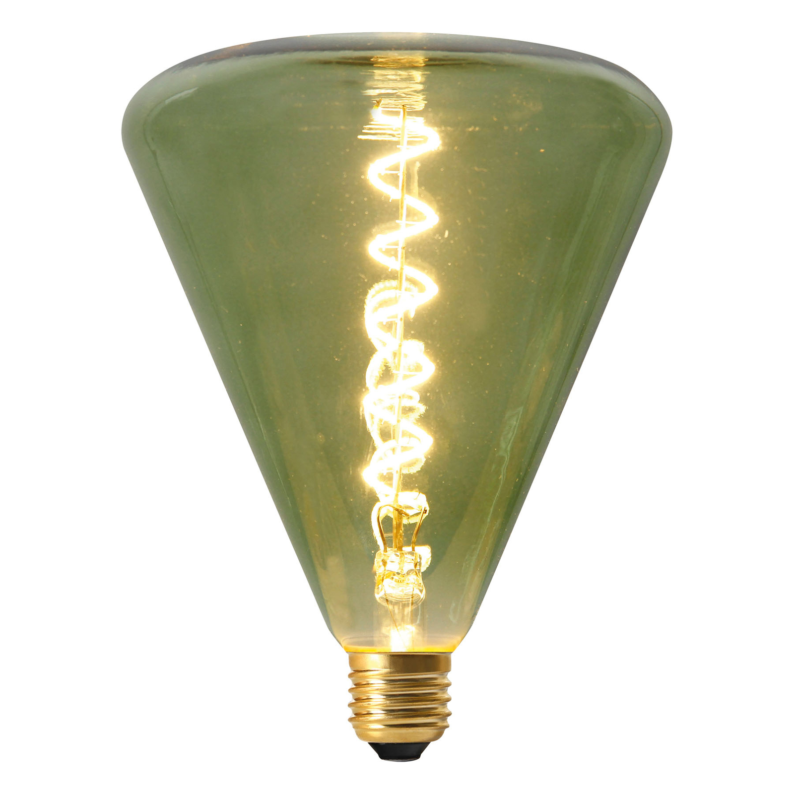 LED-Lampe Dilly E27 4W 2200K dimmbar, grün getönt | Leuchtmittel