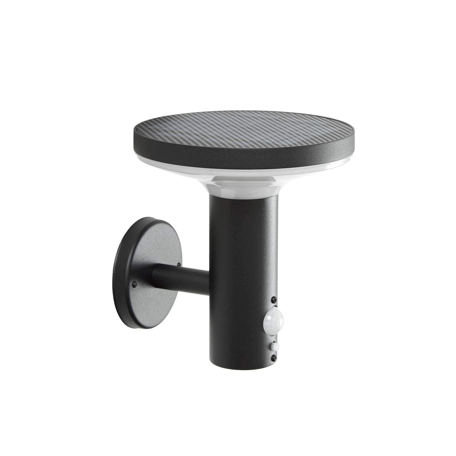 Prios LED-Solarwandleuchte Kalen, 17 cm, schwarz, Sensor