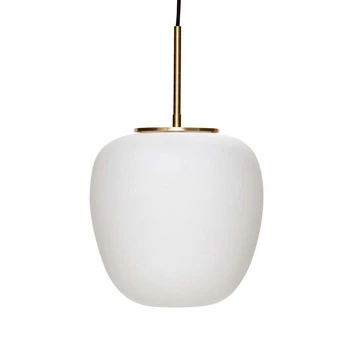 Muse Pendelleuchte Ø25 Opal/Brass - Hübsch
