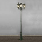 Firenze lamp post, 3-bulb, green