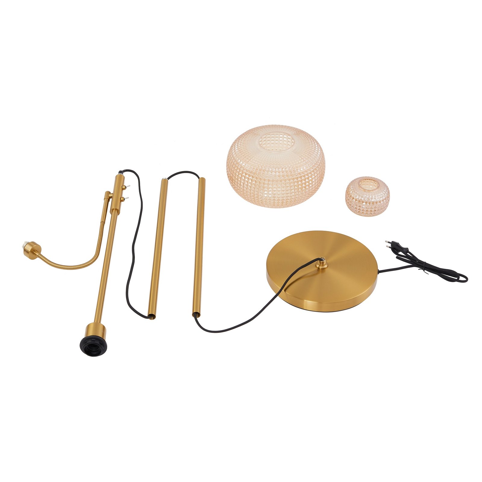 Aliette Floor Lamp Gold/Amber - Lindby