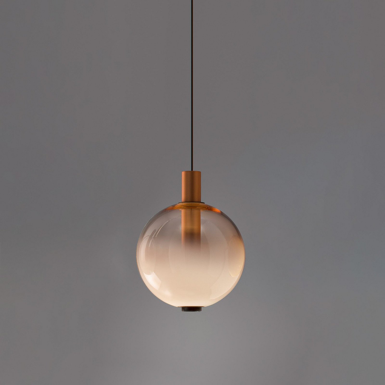 OLEV lampă suspendată LED BEAM STICK NUANCE roz Ø 20 cm 927 - Camera de zi / sufragerie - Design - roz cupru - Sticlă