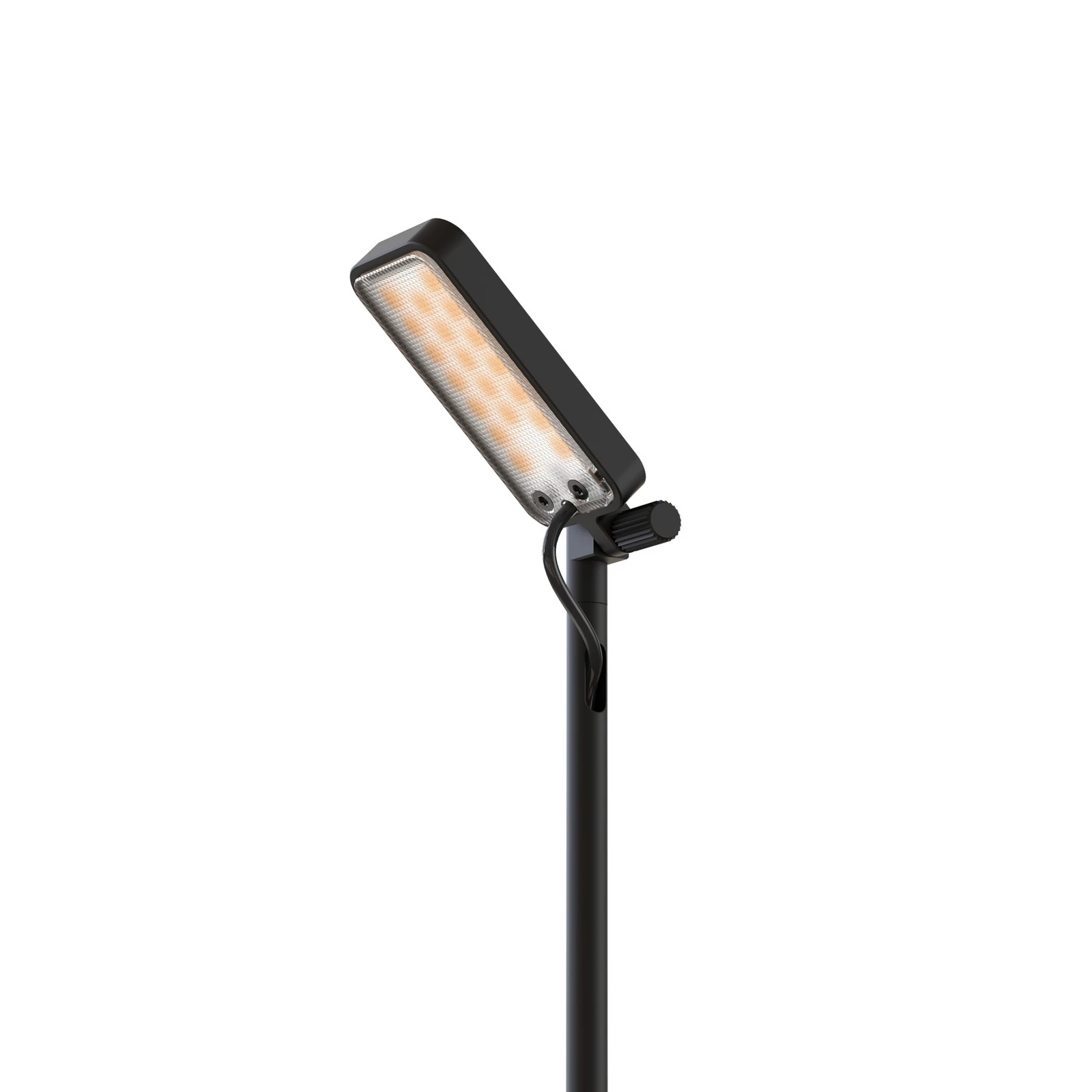 Luceplan LED ceļa lampa Flia, 2-deguma, melna, plastmasa