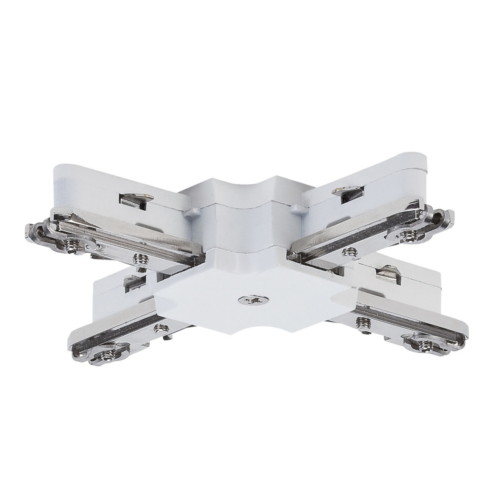 Paulmann URail X-connector, white, metal / plastic, L: 10.4 cm, W: 10.4 cm, H: 1.8 cm