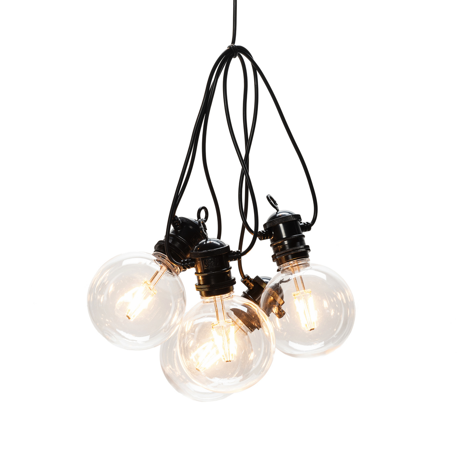 LED lichtketting op zonne-energie voor feestjes, 7 W, amberkleurig, IP44, 1800 K