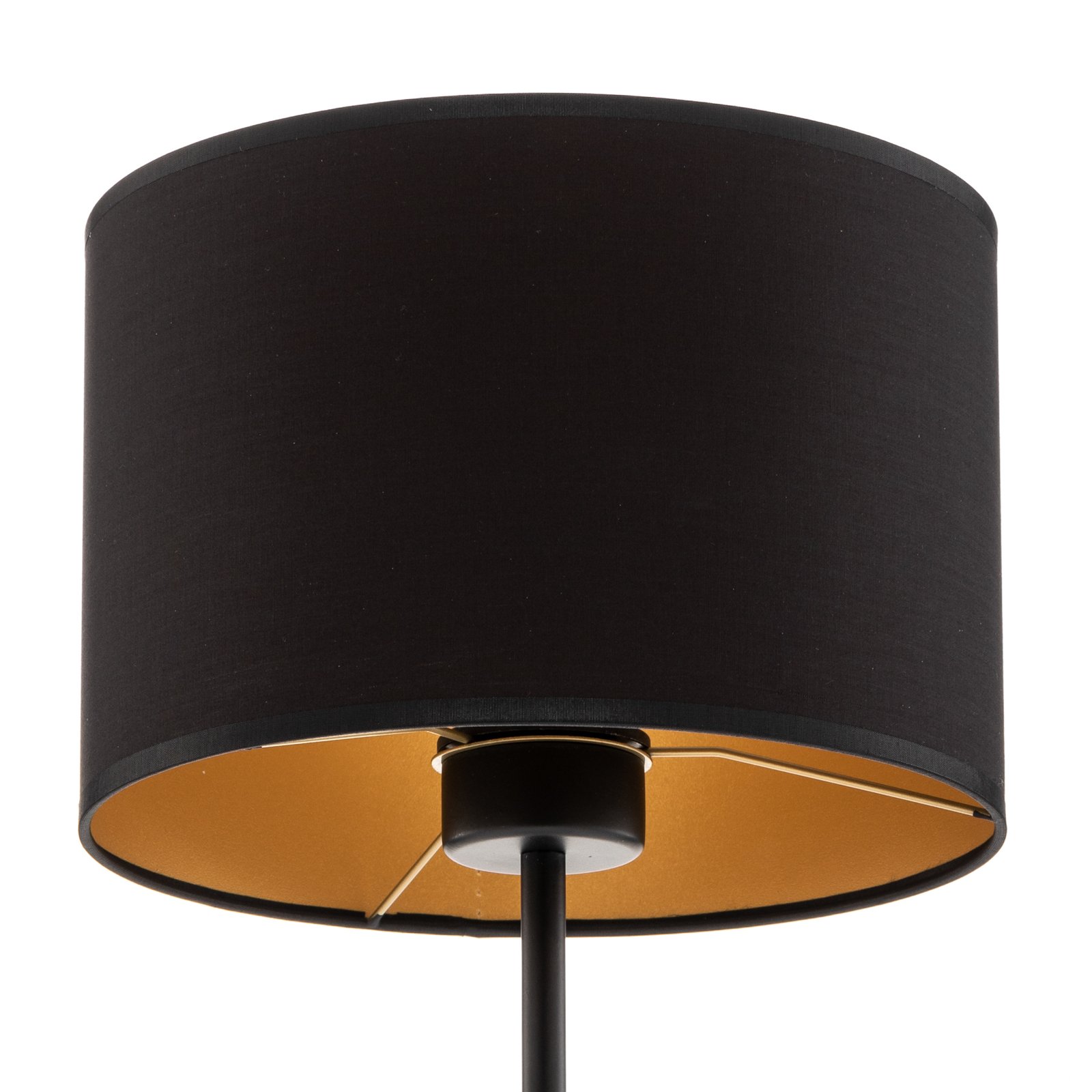 Lámpara de mesa Soho, cilíndrica 56cm negro/oro