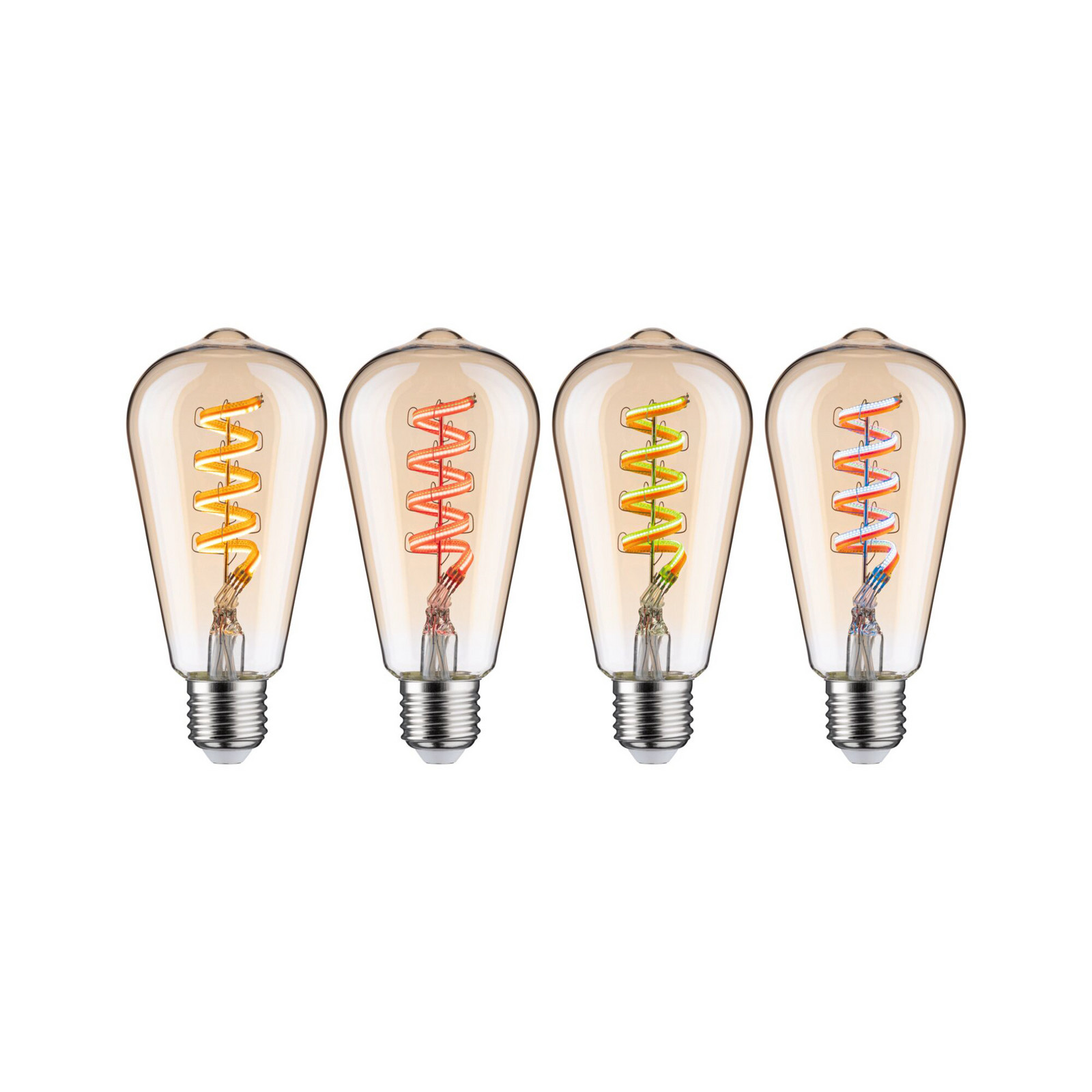 Paulmann LED rustic ZigBee E27 63W RGBW dim auriu - Sticlă