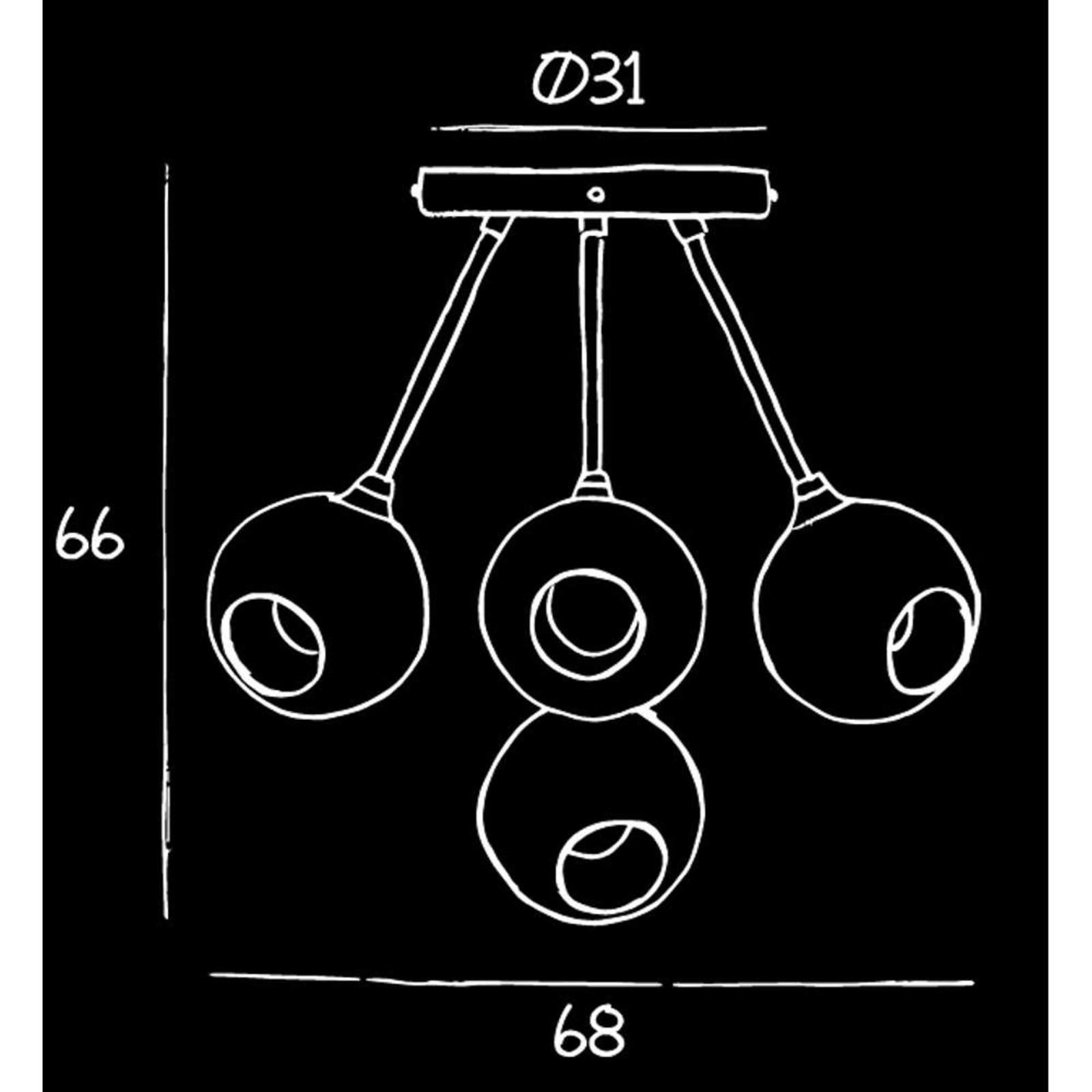 Ballroom Molecule Lustră Pendul Brass/Rose - Design By Us