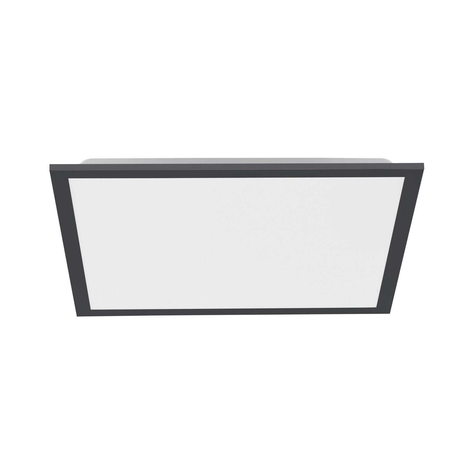 Flat LED-taklampe, CCT, svart, 45 x 45 cm
