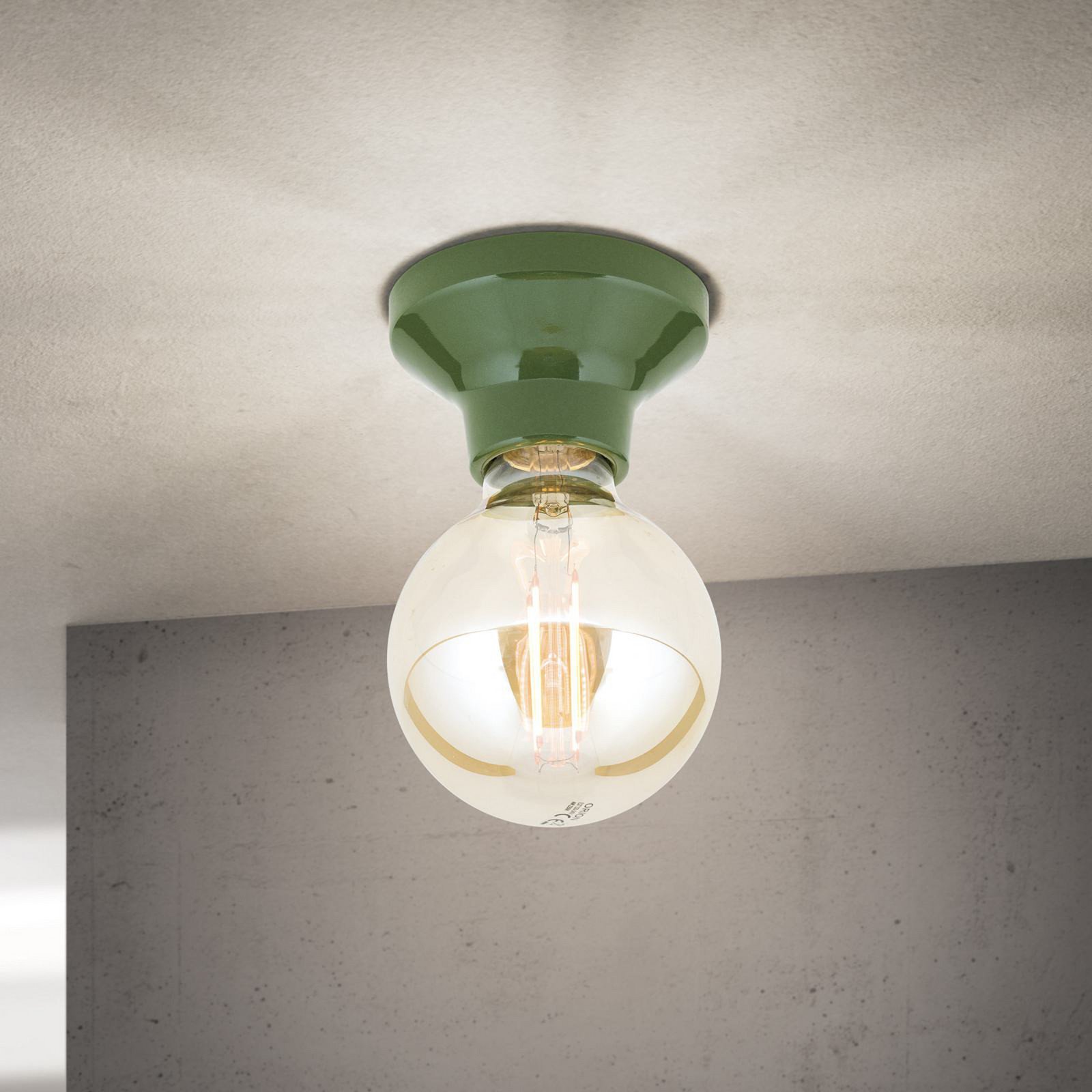 ORION Plafonieră Frost verde ceramică E27 - Camera de zi / sufragerie