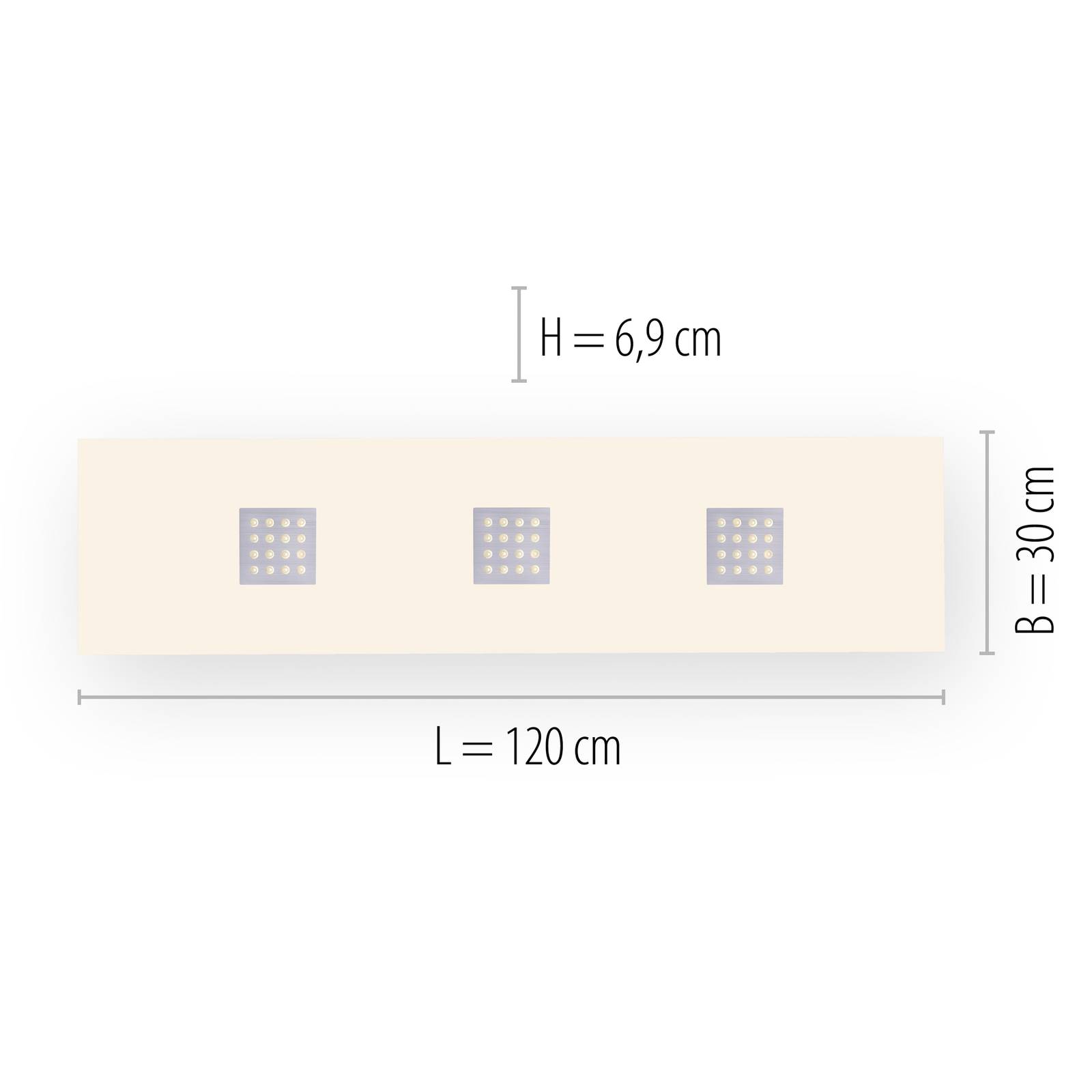 Paul Neuhaus Pure-Neo lampa sufitowa LED 120x30cm