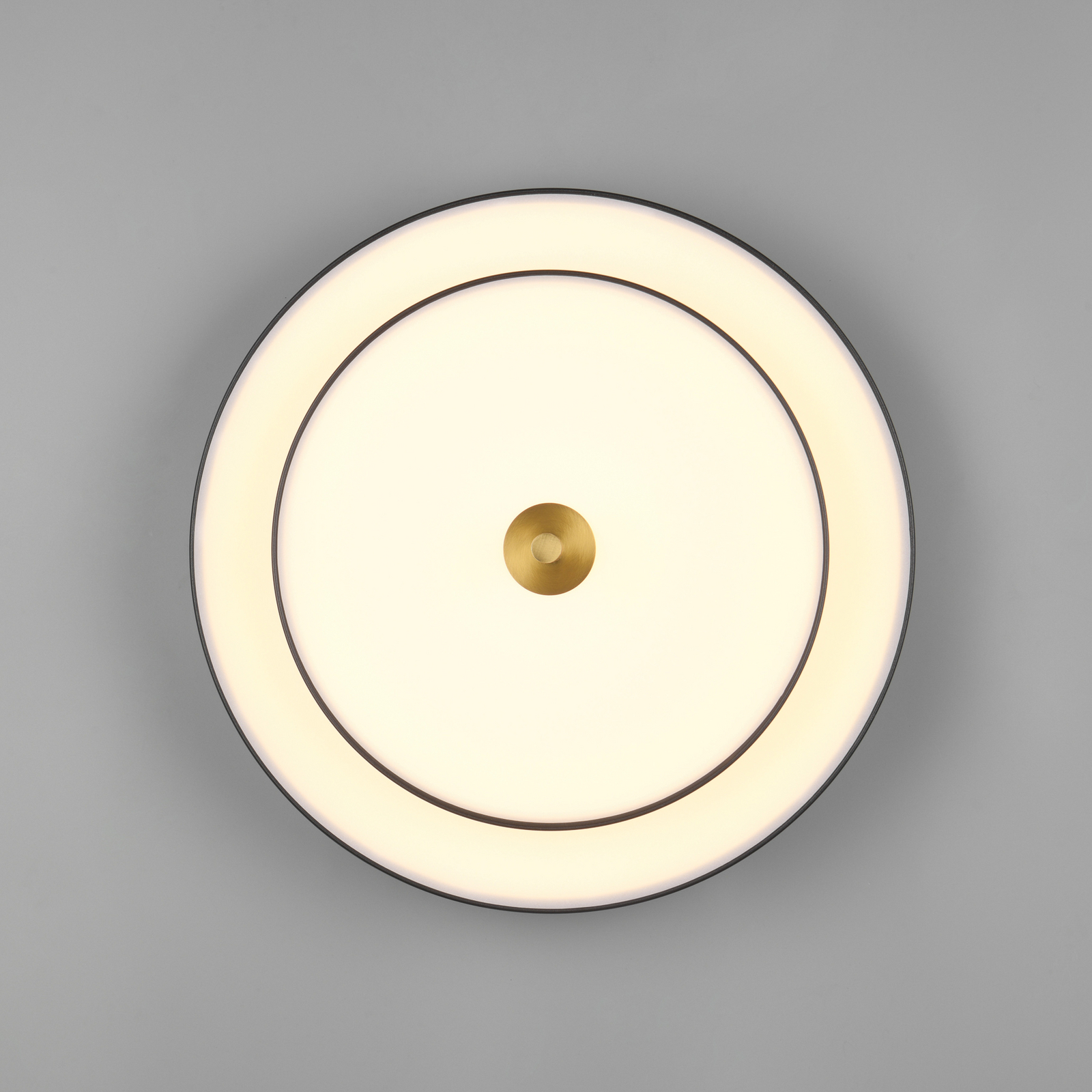 LED-taklampa Keaton, svart/guldfärgad, Ø 40 cm, CCT LED-taklampa Keaton, svart/guldfärgad, Ø 40 cm, CCT